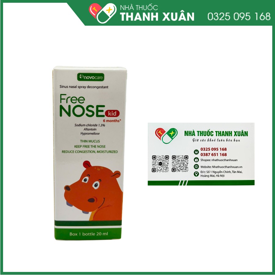 Free Nose Kid hỗ trợ giảm viêm mũi, sổ mũi